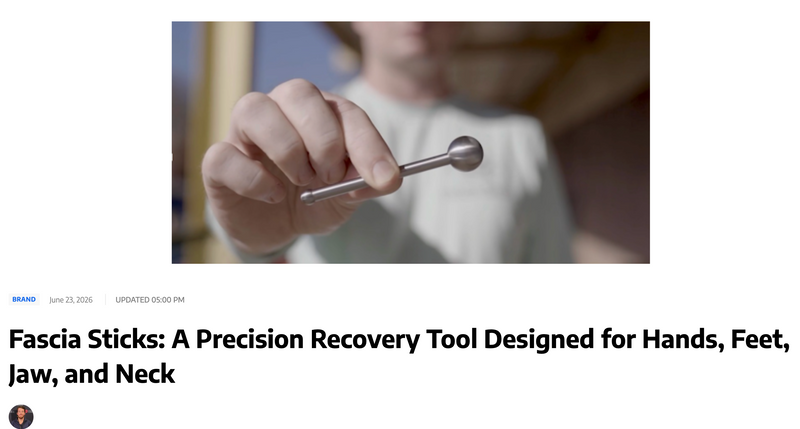 Fascia Sticks: A Precision Recovery Tool Designed for Hands, Feet, Jaw, and Neck